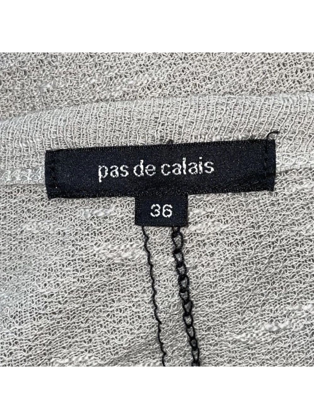 Pas de Calais Beige Textured Slub Knit Oversized Pullover Top Size 36 US S/M - Picture 8 of 9
